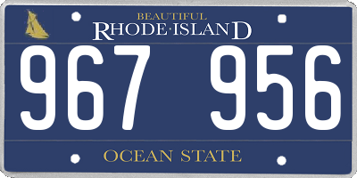 RI license plate 967956
