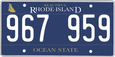 RI license plate 967959