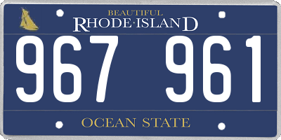 RI license plate 967961