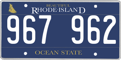 RI license plate 967962