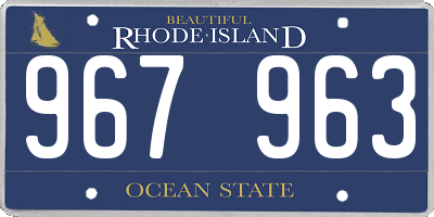 RI license plate 967963