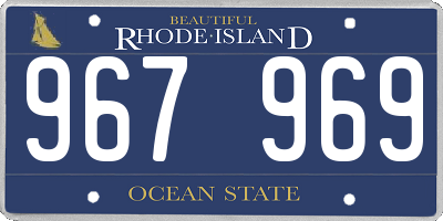 RI license plate 967969