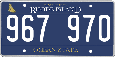 RI license plate 967970