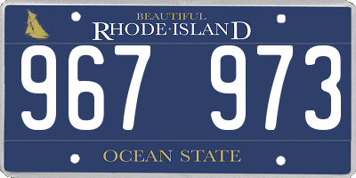 RI license plate 967973