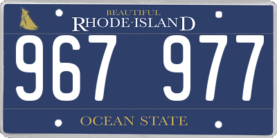 RI license plate 967977