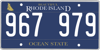 RI license plate 967979