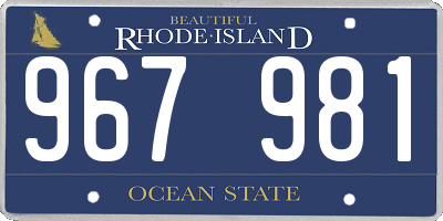 RI license plate 967981
