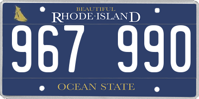 RI license plate 967990