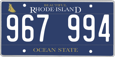RI license plate 967994