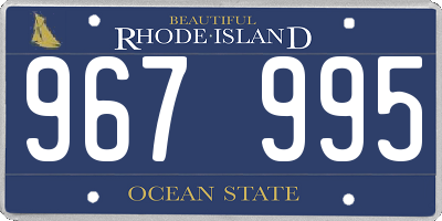 RI license plate 967995