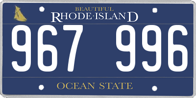 RI license plate 967996