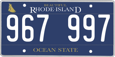 RI license plate 967997