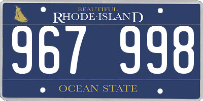 RI license plate 967998