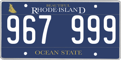 RI license plate 967999
