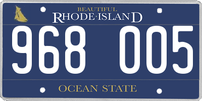 RI license plate 968005