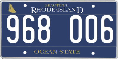 RI license plate 968006