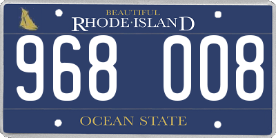 RI license plate 968008