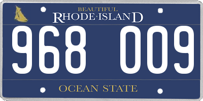 RI license plate 968009