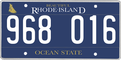 RI license plate 968016