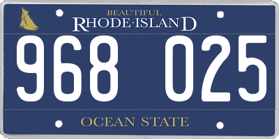 RI license plate 968025