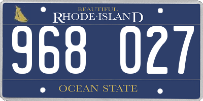 RI license plate 968027