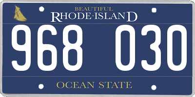 RI license plate 968030