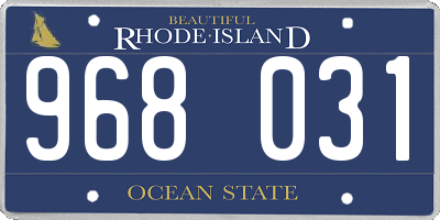 RI license plate 968031