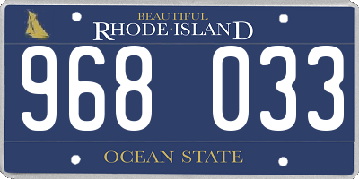 RI license plate 968033
