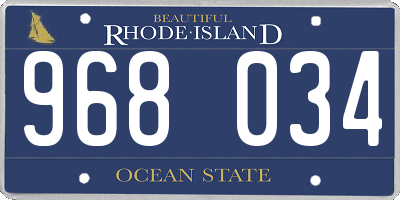 RI license plate 968034