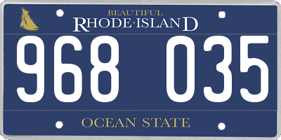 RI license plate 968035