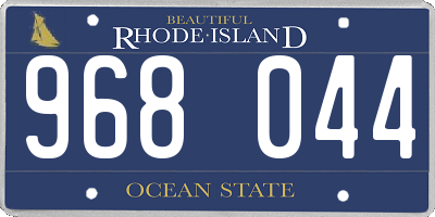 RI license plate 968044