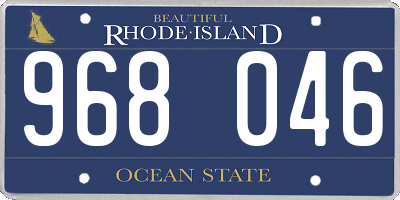 RI license plate 968046