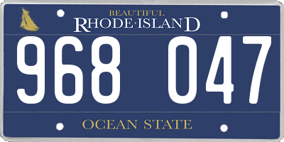 RI license plate 968047