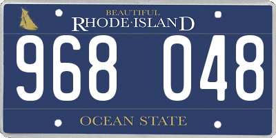 RI license plate 968048