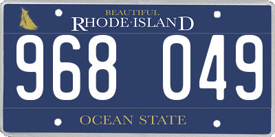 RI license plate 968049