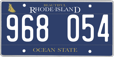 RI license plate 968054
