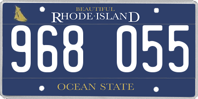 RI license plate 968055