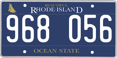 RI license plate 968056
