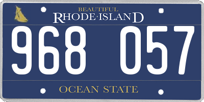RI license plate 968057