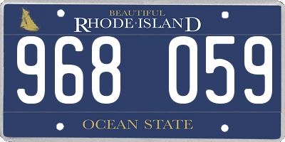 RI license plate 968059