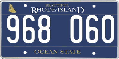 RI license plate 968060