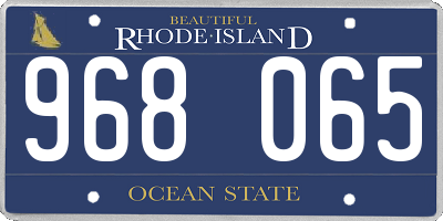 RI license plate 968065
