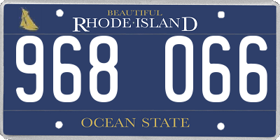 RI license plate 968066