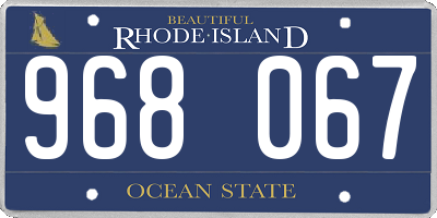 RI license plate 968067