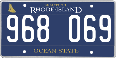 RI license plate 968069
