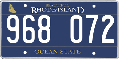 RI license plate 968072