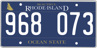 RI license plate 968073