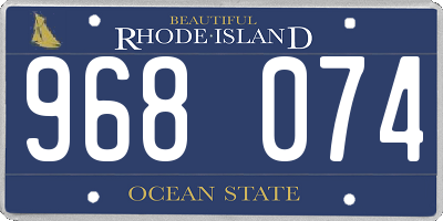 RI license plate 968074