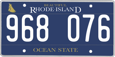 RI license plate 968076