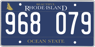 RI license plate 968079